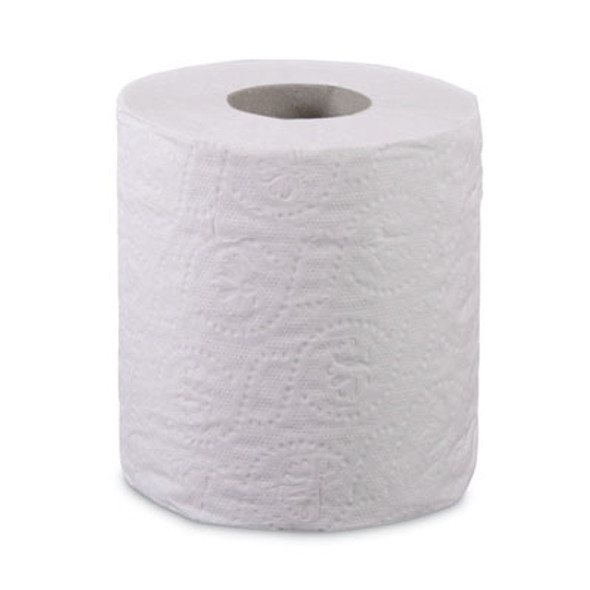 Two-Ply Toilet Tissue, Septic Safe, White, 125 Ft Roll Length, 500 Sheets/Roll, 96 Rolls/Carton