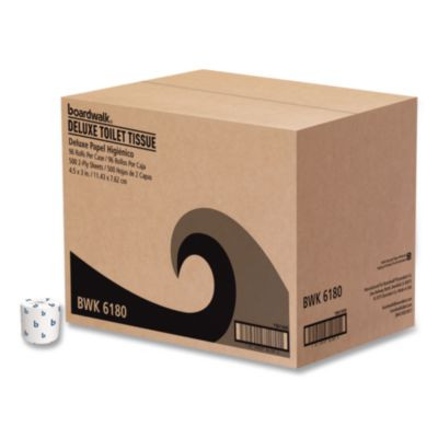 Two-Ply Toilet Tissue, Septic Safe, White, 125 Ft Roll Length, 500 Sheets/Roll, 96 Rolls/Carton