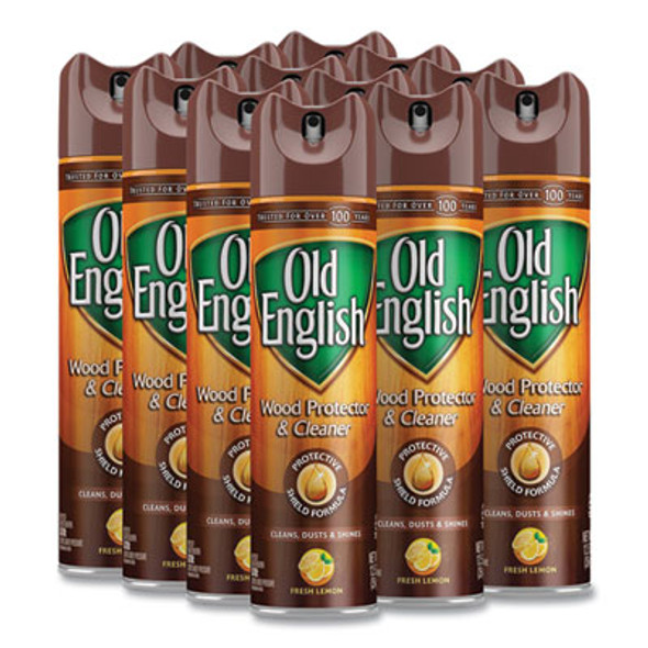 Furniture Polish, Fresh Lemon Scent, 12.5 Oz Aerosol Spray, 12/Carton