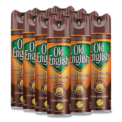 Furniture Polish, Fresh Lemon Scent, 12.5 Oz Aerosol Spray, 12/Carton