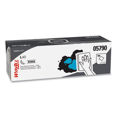 L40 Towels, Pop-Up Box, 16.4 x 9.8, White, 100/Box, 9 Boxes/Carton