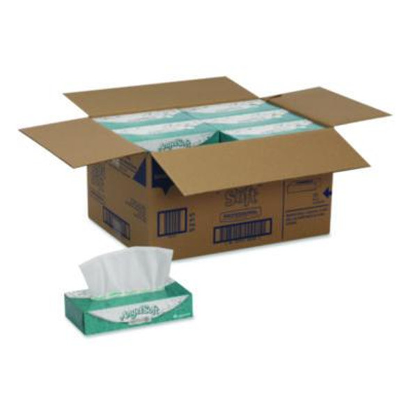 Angel Soft Ps Premium Facial Tissues In Flat Box, 2-Ply, White, 100 Sheets/Box, 30 Boxes/Carton