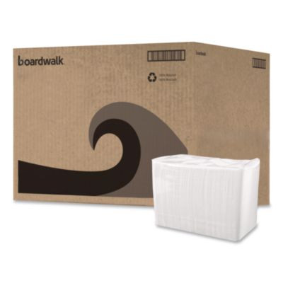 1/4-Fold Lunch Napkins, 1-Ply, 11.8 x 11.2, White, 6,000/Carton