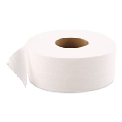 Jrt Jumbo-Junior Bath Tissue, Septic Safe, 1-Ply, 3.3" x 1,200 Ft, White, 12 Rolls/Carton