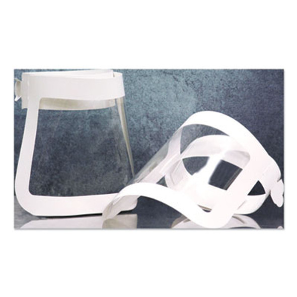 Face Shield, 20.5 To 26.13 x 10.69, One Size Fits All, Clear/White, 225/Carton