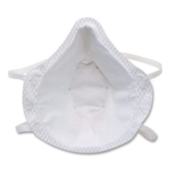 One-Fit N95 Single-Use Molded-Cup Particulate Respirator, One Size Fits Most, White, 10/Pack