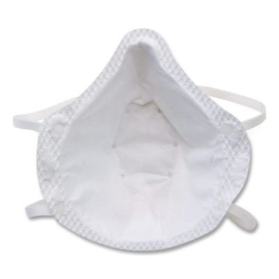 One-Fit N95 Single-Use Molded-Cup Particulate Respirator, One Size Fits Most, White, 10/Pack