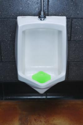 Wave 3D Urinal Deodorizer, Cucumber Melon Scent, Green, 10/Box