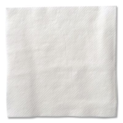 Cocktail Napkins, 1-Ply, 9 x 9, White, 500/Pack, 8 Packs/Carton