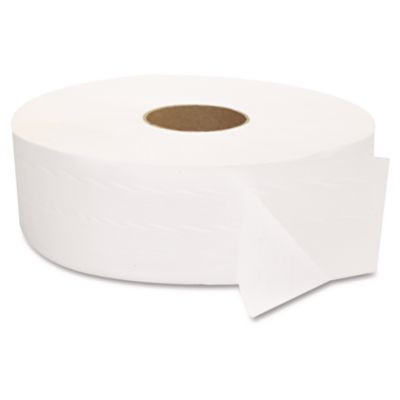 Jrt Jumbo Bath Tissue, Septic Safe, 2-Ply, 3.3" x 1,375 Ft, White, 6 Rolls/Carton