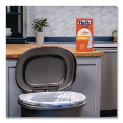 Strong Tall Kitchen Drawstring Bags, 13 Gal, 23.75" x 27", White, 90/Box