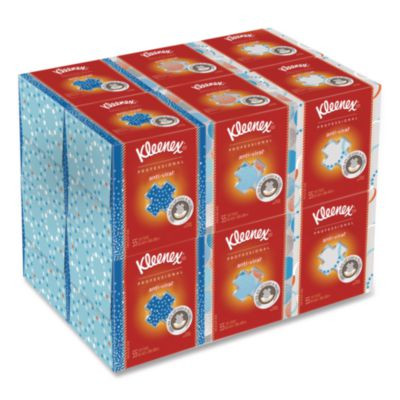 Boutique Anti-Viral Facial Tissue, Pop-Up Box, 3-Ply, White, 55 Sheets/Box, 3 Boxes/Pack, 4 Packs/Carton