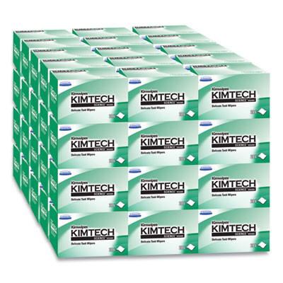 Kimwipes Delicate Task Wipers, 1-Ply, 4.4 x 8.4, Unscented, White, 286/Box, 60 Boxes/Carton