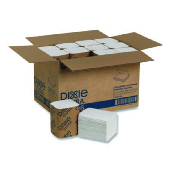 Interfold Napkin Refills 2-Ply, 6.5 x 9.78, White, 6,000/Carton