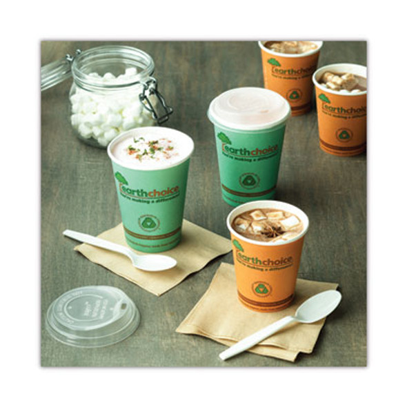 Earthchoice Compostable Paper Cup, 12 Oz, Teal, 1,000/Carton
