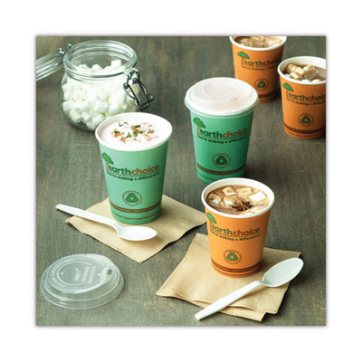 Earthchoice Compostable Paper Cup, 12 Oz, Teal, 1,000/Carton