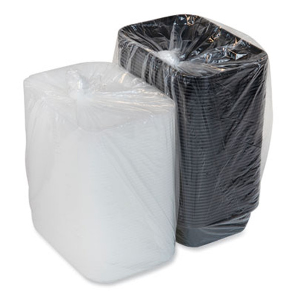 Earthchoice Versa2Go Microwaveable Container, 36 Oz, 8.4 x 5.6 x 2, Black/Clear, Plastic, 150/Carton