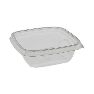 Earthchoice Square Recycled Bowl, 12 Oz, 5 x 5 x 1.62, Clear, Plastic, 504/Carton