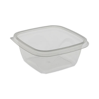 Earthchoice Square Recycled Bowl, 16 Oz, 5 x 5 x 1.75, Clear, Plastic, 504/Carton