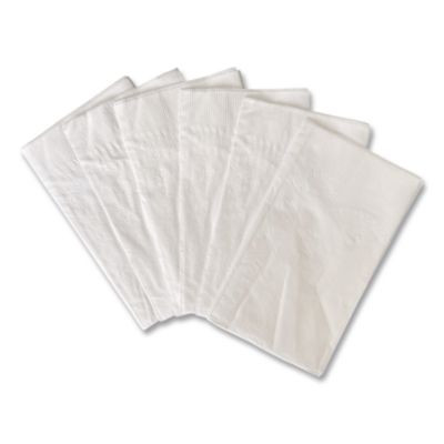 Dinner Napkins, 2-Ply, 14.5 x 16.5, White, 150/Pack, 20 Packs/Carton