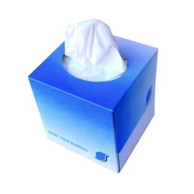 Facial Tissue Cube Box, 2-Ply, White, 85 Sheets/Box, 36 Boxes/Carton