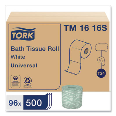Universal Bath Tissue, Septic Safe, 2-Ply, White, 500 Sheets/Roll, 96 Rolls/Carton