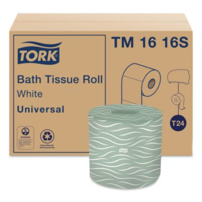 Universal Bath Tissue, Septic Safe, 2-Ply, White, 500 Sheets/Roll, 96 Rolls/Carton