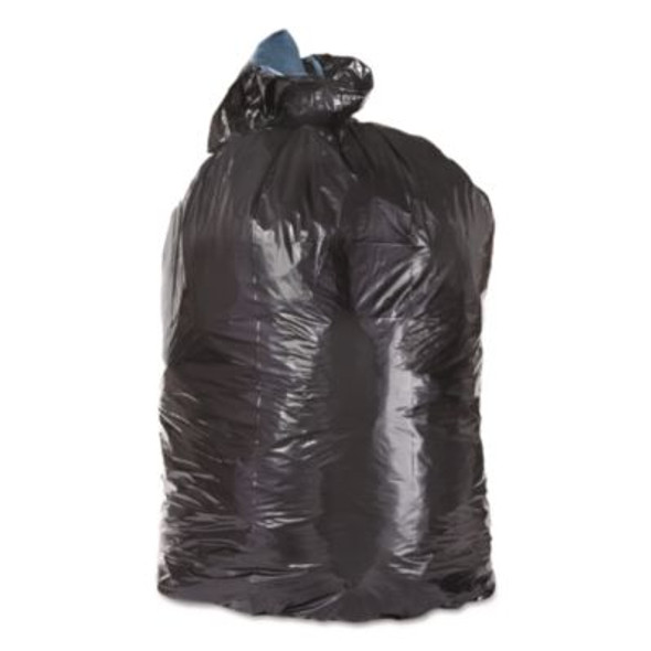 Low-Density Can Liners, 33 Gal, 1.6 Mil, 23" x 39", Black, Flat Pack, 100/Carton