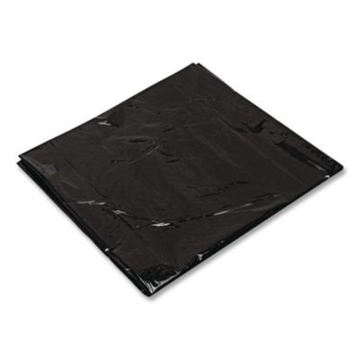 Low-Density Can Liners, 45 Gal, 1.6 Mil, 23" x 46", Black, Flat Pack, 100/Carton