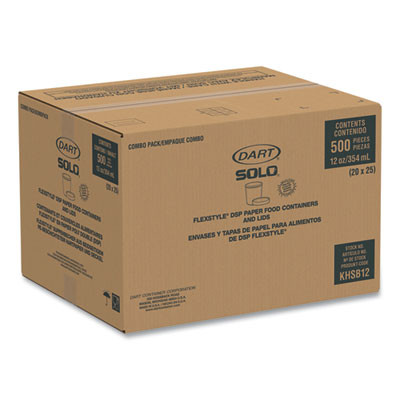 Flexstyle Double Poly Food Combo Packs, 12 Oz, Symphony, Paper, 250/Carton