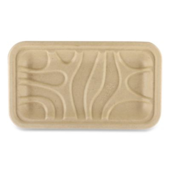 Laminated Fiber Meat And Product Trays, Pla Lined, Pfas Free, 8.3 x 4.9 x 0.7, Natural, Paper, 500/Carton