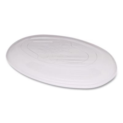 Pla Lids For Fiber Burrito Bowls, 8" Diameter, Clear, Plastic, 400/Carton