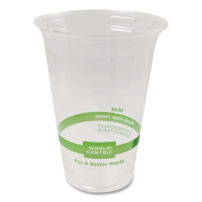 Pla Clear Cold Cups, 16 Oz, Plastic, Clear, 1,000/Carton