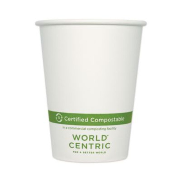 Paper Hot Cups, 12 Oz, White, 1,000/Carton