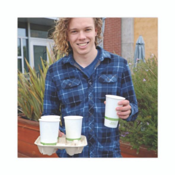 Paper Hot Cups, 16 Oz, White, 1,000/Carton