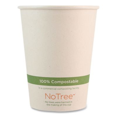 Notree Paper Hot Cups, 12 Oz, Natural, 1,000/Carton