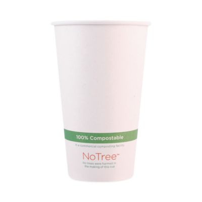 Notree Paper Hot Cups, 16 Oz, Natural, 1,000/Carton