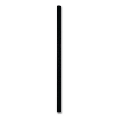 Aardvark Paper Straws, 5.75", Black, 3,200/Carton