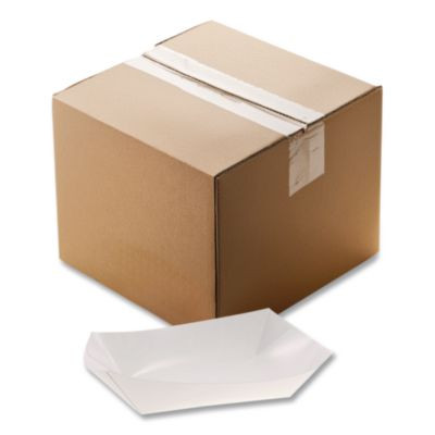 Paperboard Food Tray, #12 Beers Tray, 6 x 4 x 1.5, White, Paper, 300/Carton