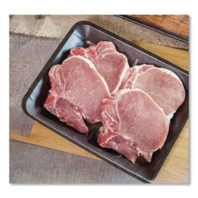 Supermarket Tray, #2, 8.4 x 5.9 x 0.7, Black, Foam, 500/Carton