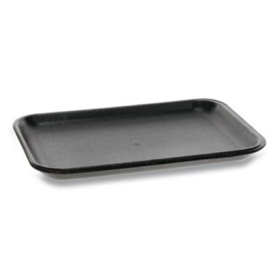 Supermarket Tray, #2, 8.4 x 5.9 x 0.7, Black, Foam, 500/Carton