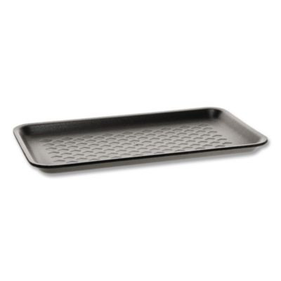 Supermarket Tray, #10S, 10.9 x 5.9 x 0.7, Black, Foam, 500/Carton