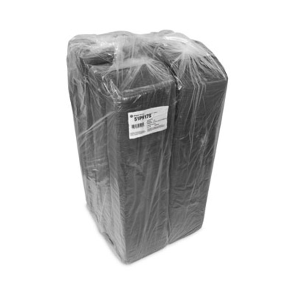 Supermarket Tray, #17S, 8.38 x 4.5 x 0.69, Black, Foam, 1,000/Carton