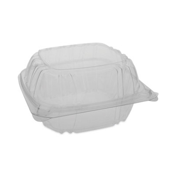 Sensation Smartlock Hinged Lid Container, 5.74 x 5.95 x 3.1, Clear, Plastic, 500/Carton