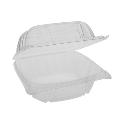 Sensation Smartlock Hinged Lid Container, 5.7 x 6 x 3.1, Clear, Plastic, 500/Carton