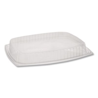 Showcase Deli Container Lid, Dome Lid For 3-Compartment 48/64 Oz Containers, 9 x 7.4 x 1, Clear, Plastic, 220/Carton