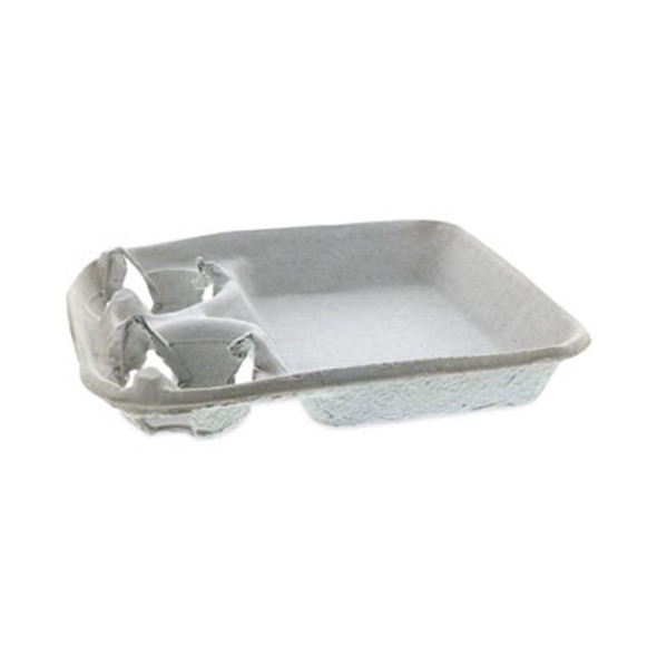 Earthchoice Carry-Safe Beverage Carrier, 8 Oz To 24 Oz, Two Cups + Food Tray, Natural, 200/Carton