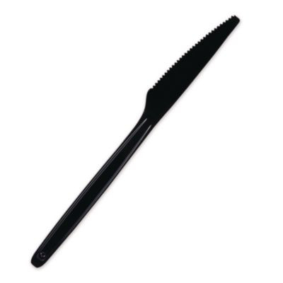 Cutlery For Cutlerease Dispensing System, Mediumweight Knife, Plastic, Black, 960/Box