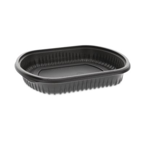 Clearview Micromax Microwavable Container, 36 Oz, 9.38 x 8 x 1.5, Black, Plastic, 250/Carton