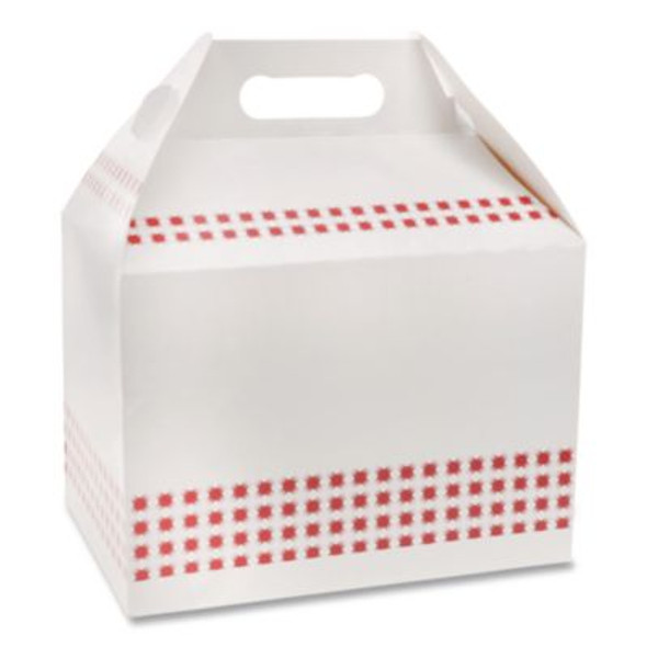 Paperboard Barn Box With Handle, 9 x 5 x 4.5, Basketweave, Paper, 150/Carton